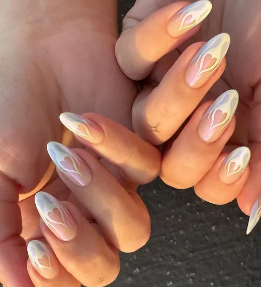 Pastel Heart Swirls